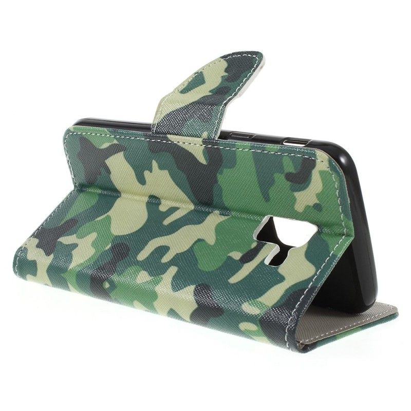 Leren Hoesje Samsung Galaxy J6 Militaire Camouflage
