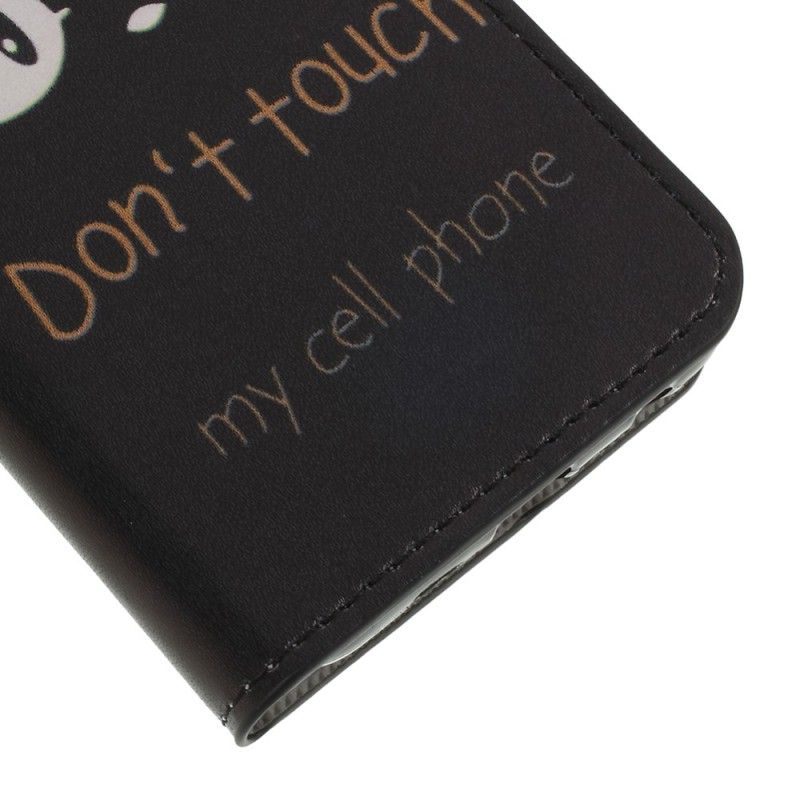 Leren Hoesje Samsung Galaxy J6 Raak Mijn Mobiele Telefoon Niet Aan