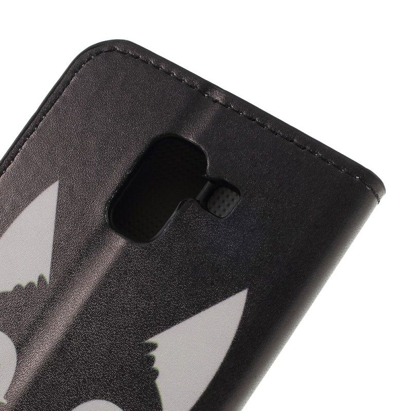 Leren Hoesje Samsung Galaxy J6 Raak Mijn Mobiele Telefoon Niet Aan
