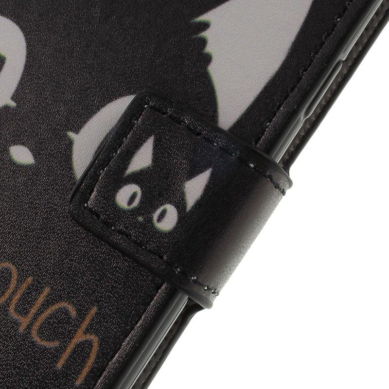 Leren Hoesje Samsung Galaxy J6 Raak Mijn Mobiele Telefoon Niet Aan
