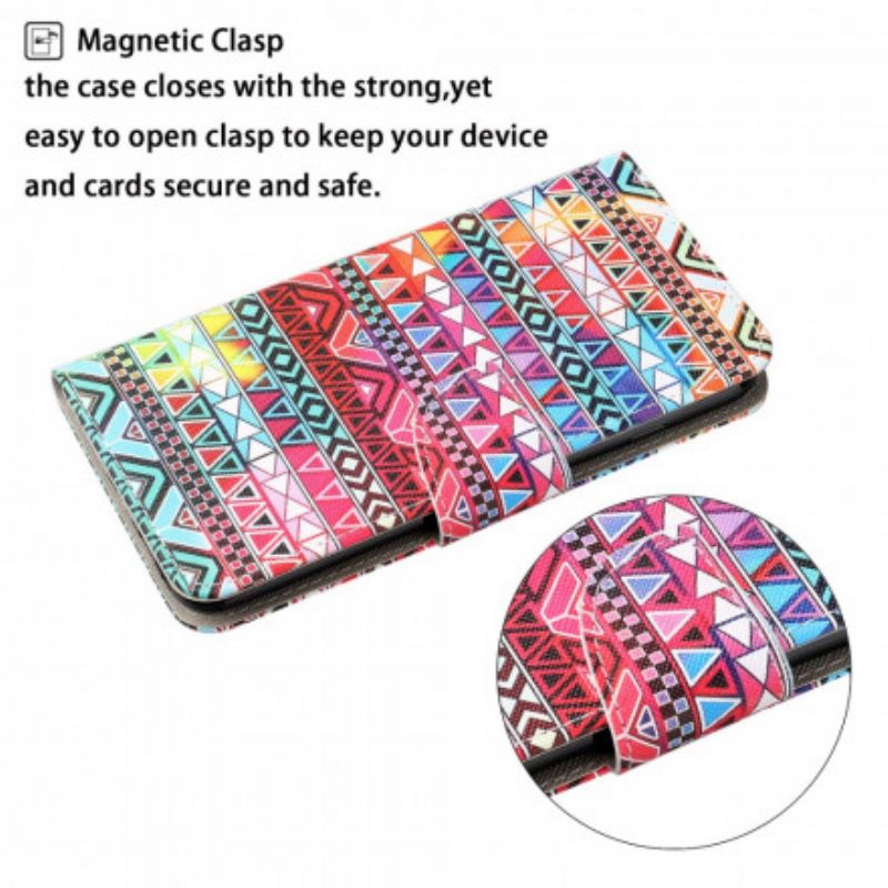 Folio-hoesje Oppo A15 Patchwork Met Riem
