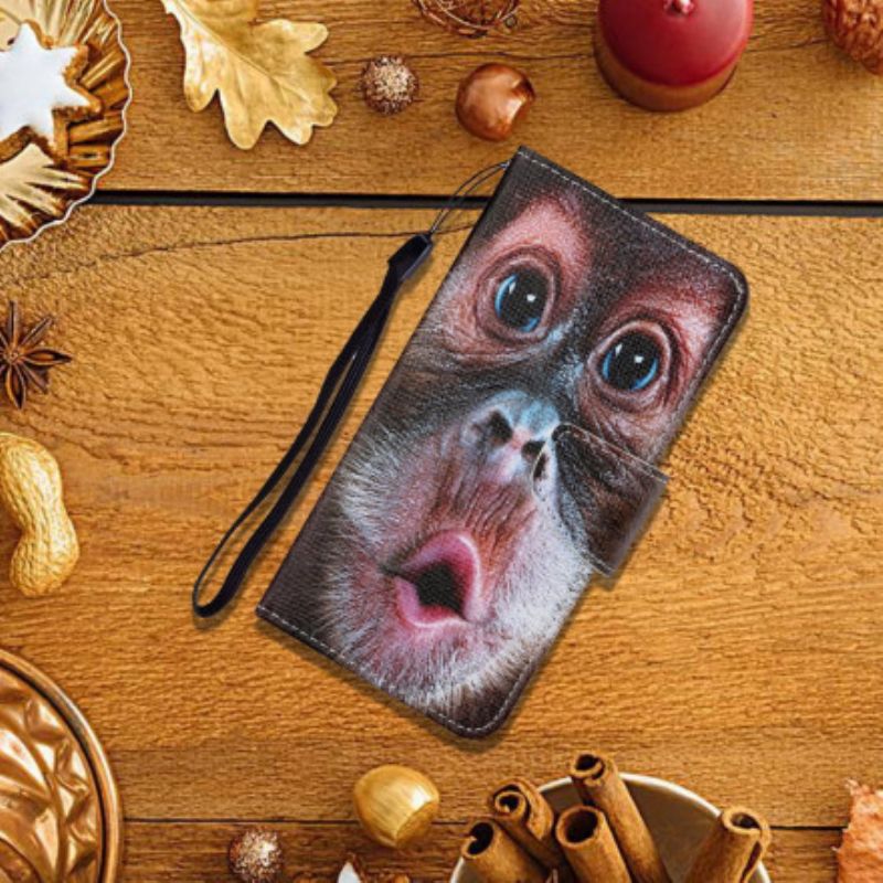 Folio-hoesje Oppo A15 Telefoonhoesje String Aap