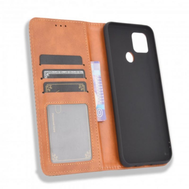 Folio-hoesje Voor Oppo A15 Gestileerd Vintage Leereffect