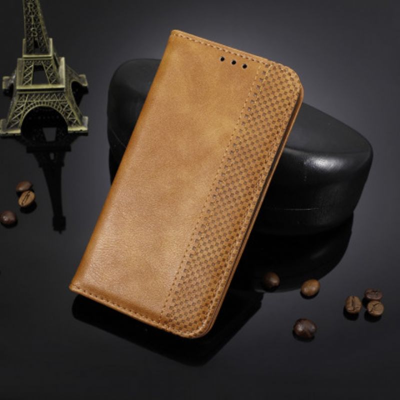 Folio-hoesje Voor Oppo A15 Gestileerd Vintage Leereffect