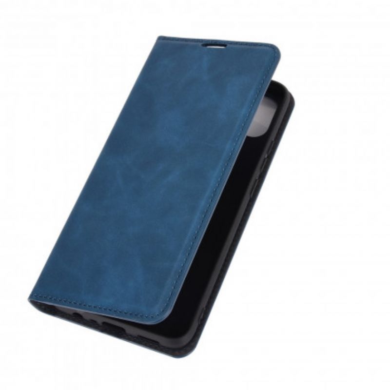Folio-hoesje Voor Oppo A15 Zijdezacht Leereffect