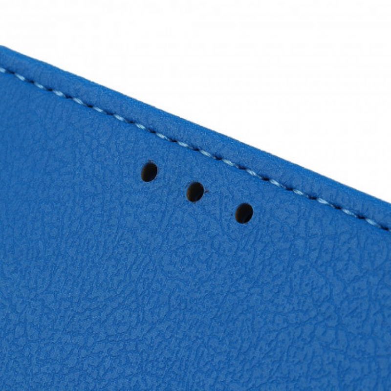 Leren Hoesje Oppo A15 Eenvoudig Glanzend Leereffect