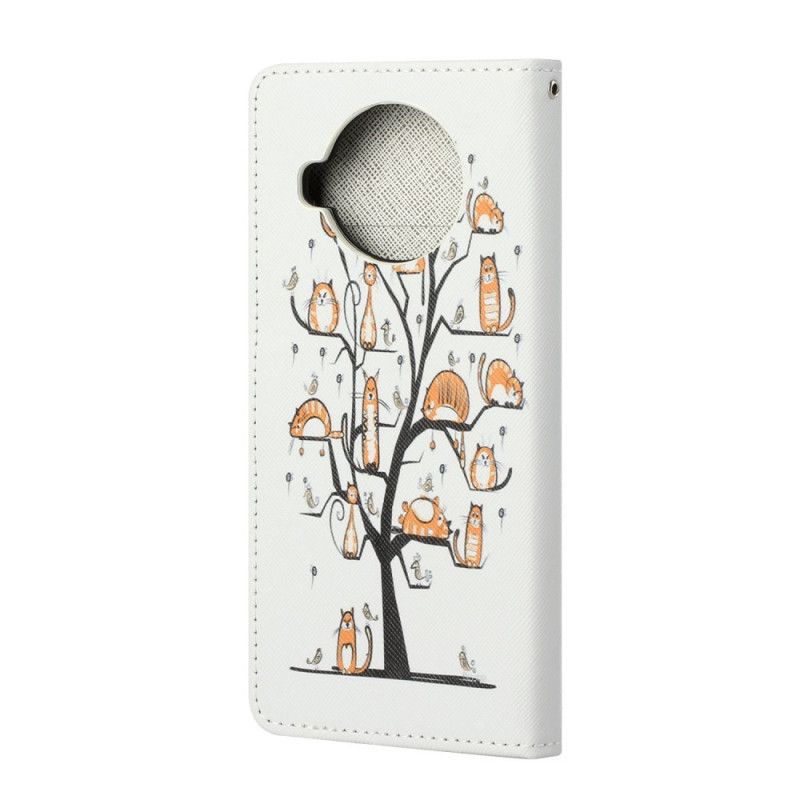 Bescherming Hoesje Xiaomi Mi 10T Lite 5G / Redmi Note 9 Pro 5G Telefoonhoesje Funky String Katten