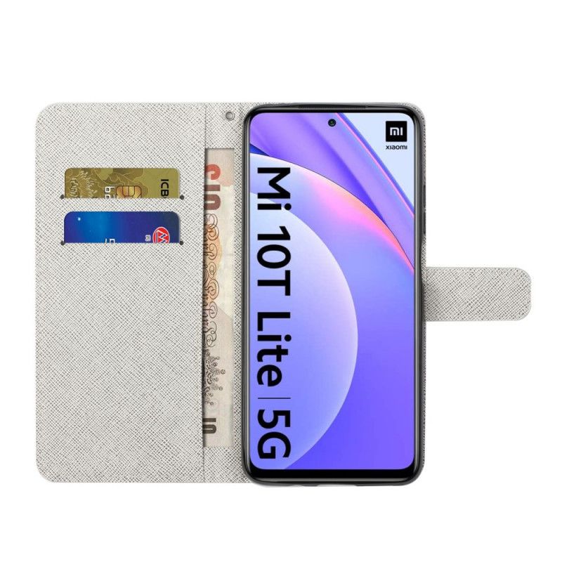 Bescherming Hoesje Xiaomi Mi 10T Lite 5G / Redmi Note 9 Pro 5G Telefoonhoesje Funky String Katten