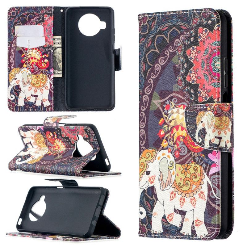 Bescherming Hoesje Xiaomi Mi 10T Lite 5G / Redmi Note 9 Pro 5G Telefoonhoesje Indische Olifanten
