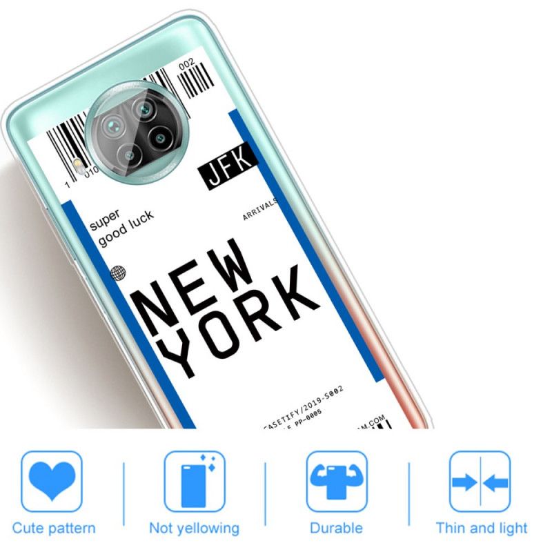 Case Hoesje Xiaomi Mi 10T Lite 5G / Redmi Note 9 Pro 5G Donkerblauw Zwart Telefoonhoesje Doorgeven Aan New York