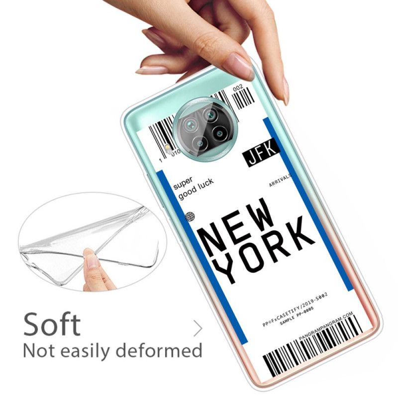 Case Hoesje Xiaomi Mi 10T Lite 5G / Redmi Note 9 Pro 5G Donkerblauw Zwart Telefoonhoesje Doorgeven Aan New York