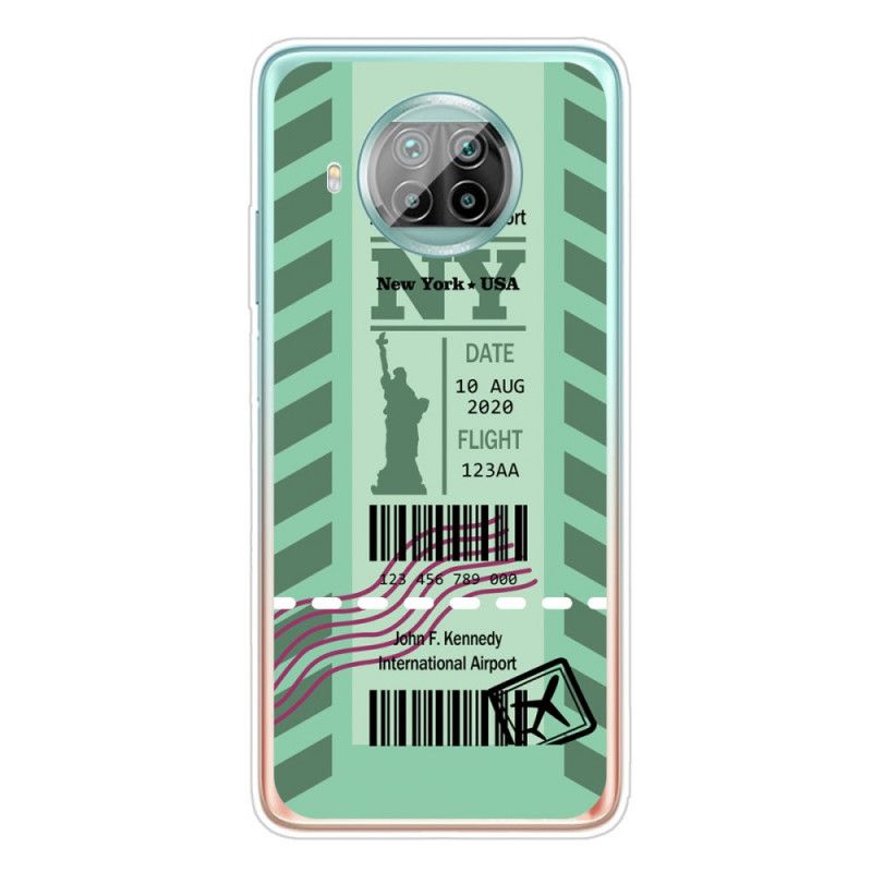 Case Hoesje Xiaomi Mi 10T Lite 5G / Redmi Note 9 Pro 5G Donkerblauw Zwart Telefoonhoesje Doorgeven Aan New York