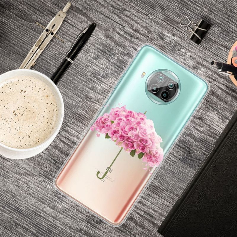Case Hoesje Xiaomi Mi 10T Lite 5G / Redmi Note 9 Pro 5G Telefoonhoesje Paraplu In Rozen