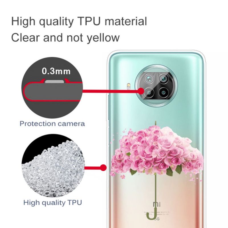 Case Hoesje Xiaomi Mi 10T Lite 5G / Redmi Note 9 Pro 5G Telefoonhoesje Paraplu In Rozen