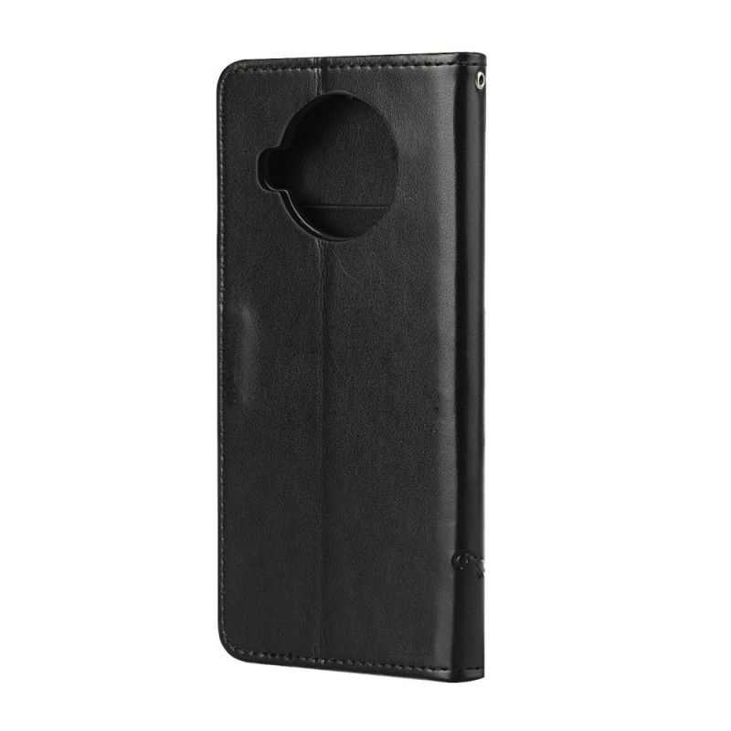 Cover Folio-hoesje Xiaomi Mi 10T Lite 5G / Redmi Note 9 Pro 5G Grijs Zwart Telefoonhoesje Vlinders Uit Azië