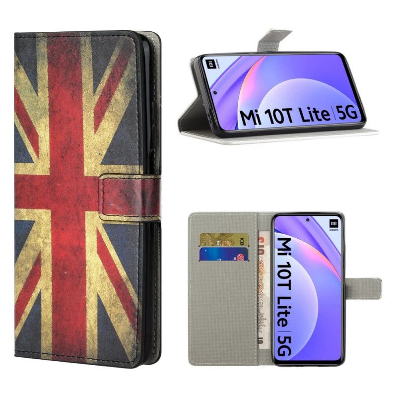Cover Folio-hoesje Xiaomi Mi 10T Lite 5G / Redmi Note 9 Pro 5G Telefoonhoesje Engelse Vlag