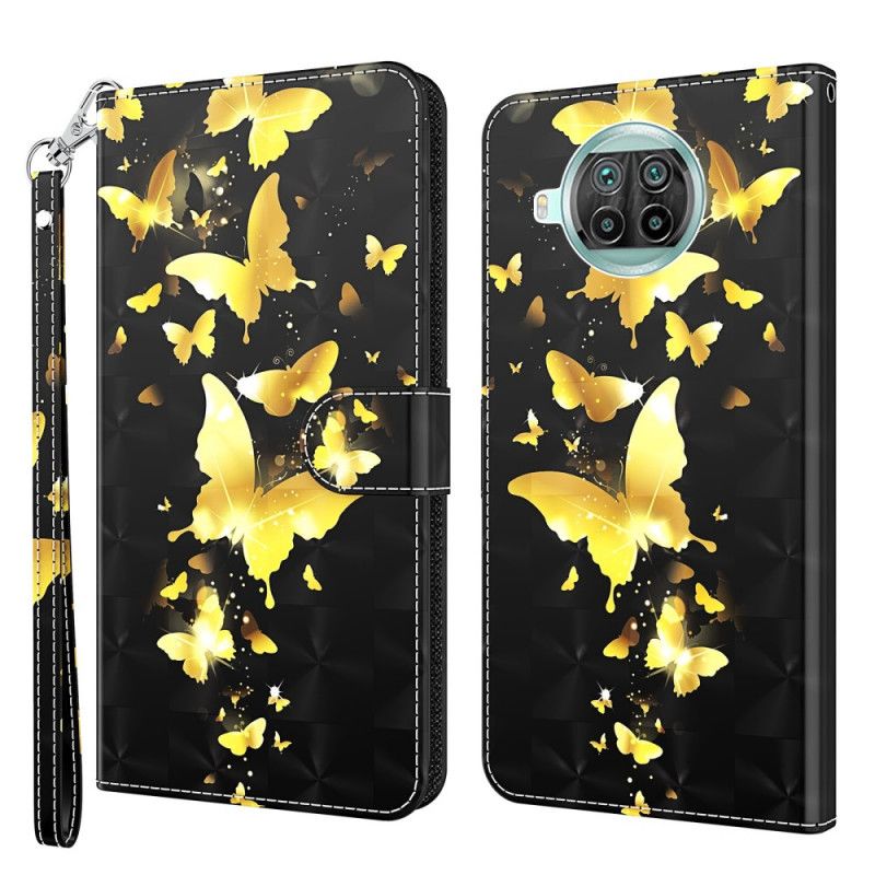 Cover Folio-hoesje Xiaomi Mi 10T Lite 5G / Redmi Note 9 Pro 5G Telefoonhoesje Gele Vlinders