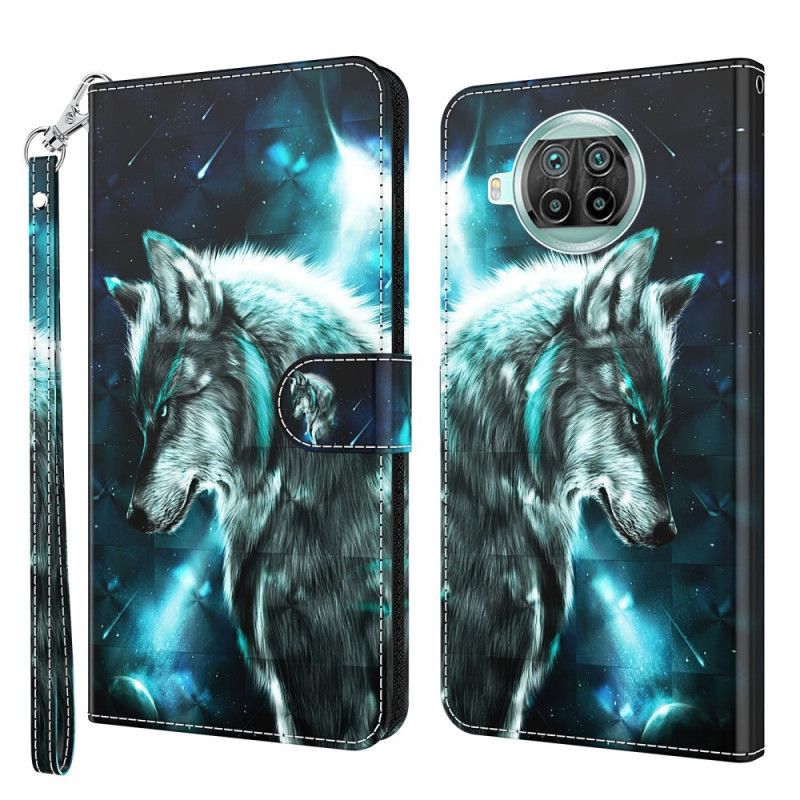 Cover Folio-hoesje Xiaomi Mi 10T Lite 5G / Redmi Note 9 Pro 5G Telefoonhoesje Majestueuze Wolf