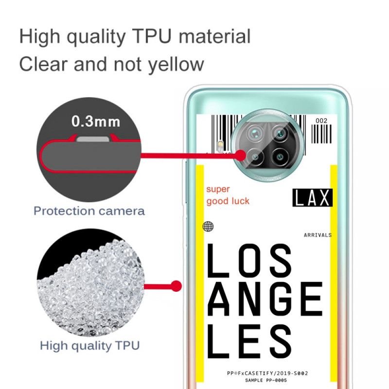 Cover Hoesje Xiaomi Mi 10T Lite 5G / Redmi Note 9 Pro 5G Telefoonhoesje Instapkaart Naar Los Angeles