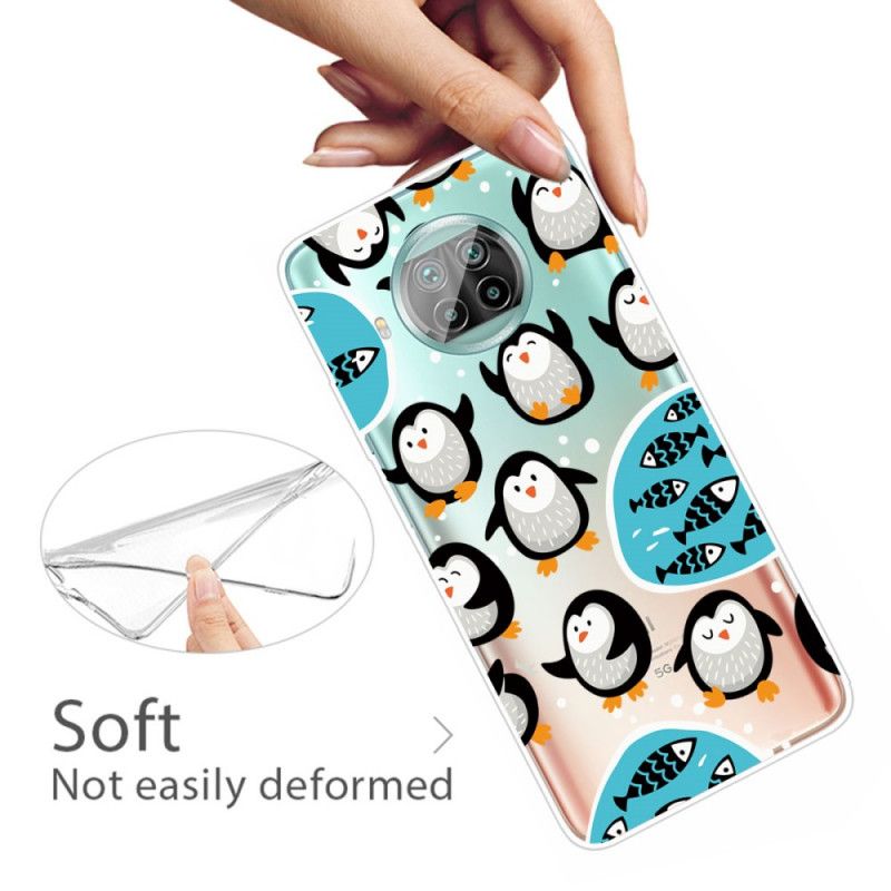 Cover Hoesje Xiaomi Mi 10T Lite 5G / Redmi Note 9 Pro 5G Telefoonhoesje Pinguïns En Vissen