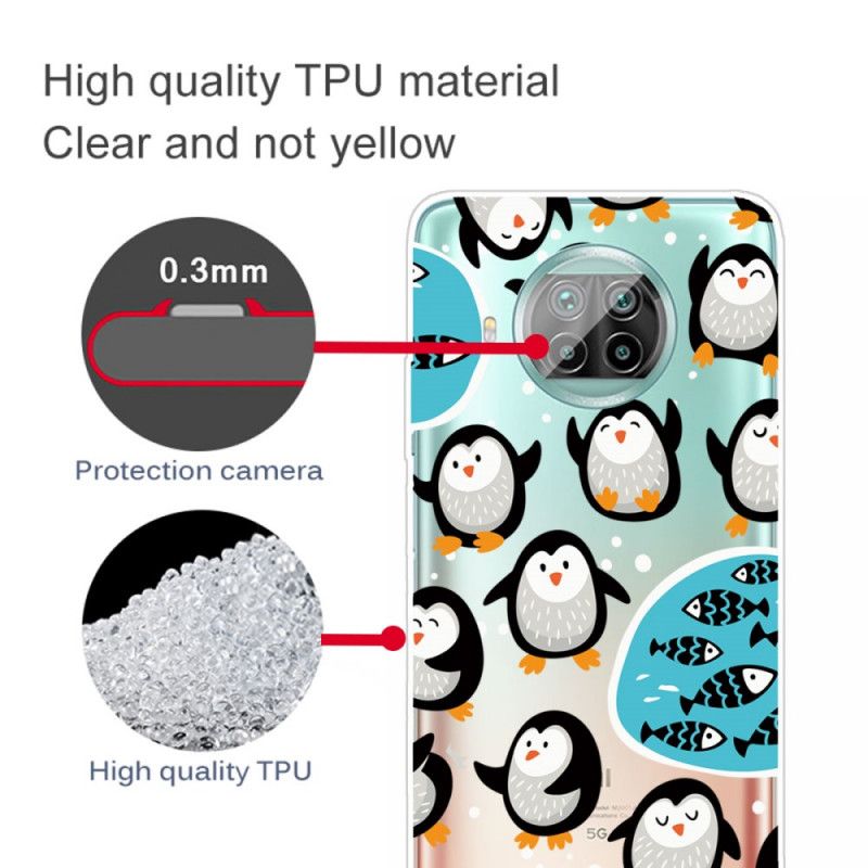 Cover Hoesje Xiaomi Mi 10T Lite 5G / Redmi Note 9 Pro 5G Telefoonhoesje Pinguïns En Vissen