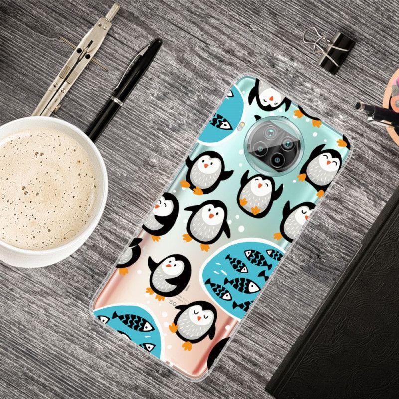 Cover Hoesje Xiaomi Mi 10T Lite 5G / Redmi Note 9 Pro 5G Telefoonhoesje Pinguïns En Vissen