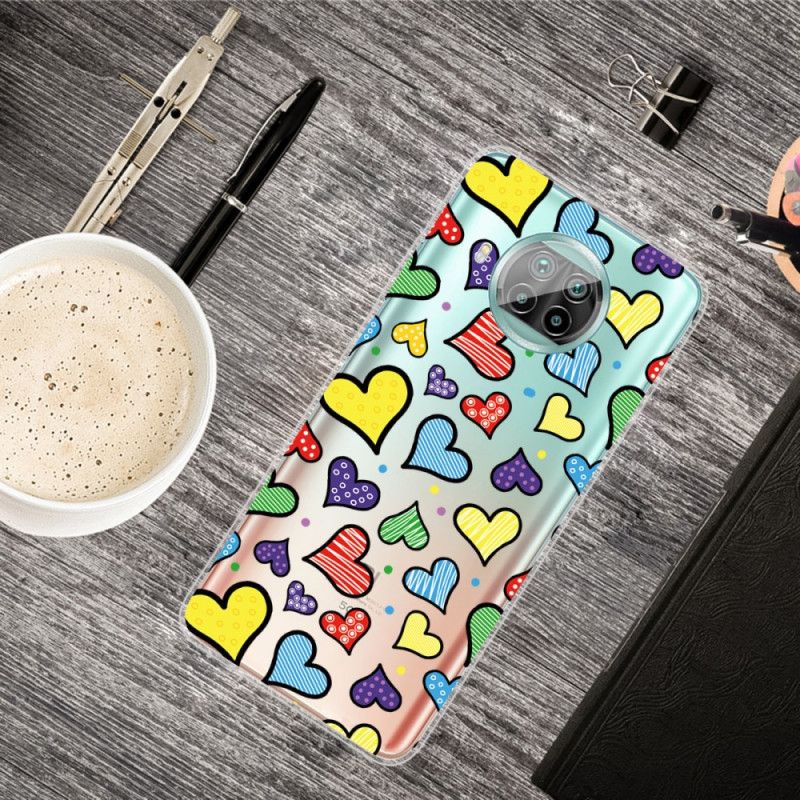 Cover Hoesje Xiaomi Mi 10T Lite 5G / Redmi Note 9 Pro 5G Telefoonhoesje Veelkleurige Harten