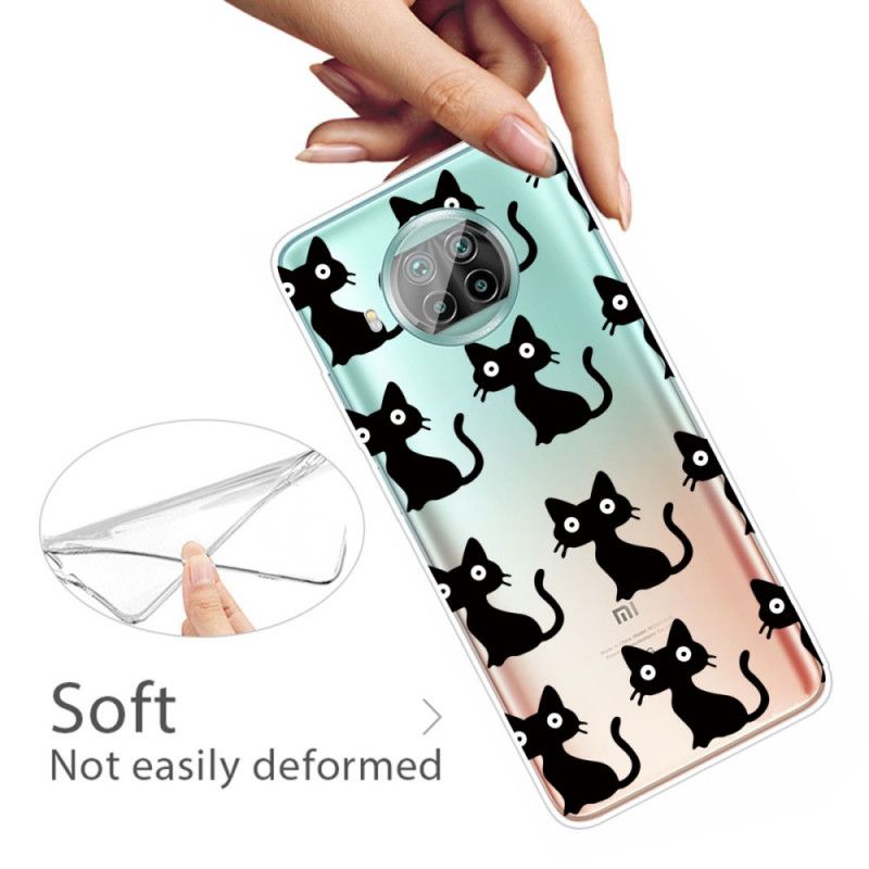 Cover Hoesje Xiaomi Mi 10T Lite 5G / Redmi Note 9 Pro 5G Telefoonhoesje Zwarte Katten