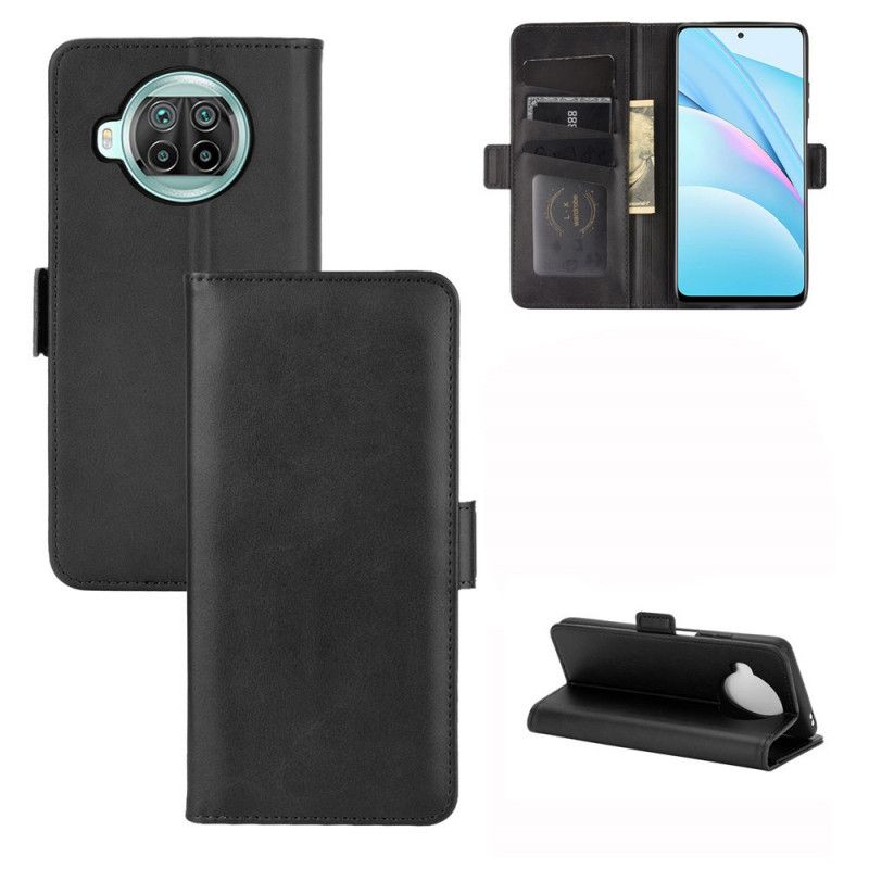 Flip Case Leren Xiaomi Mi 10T Lite 5G / Redmi Note 9 Pro 5G Rood Zwart Dubbele Klep
