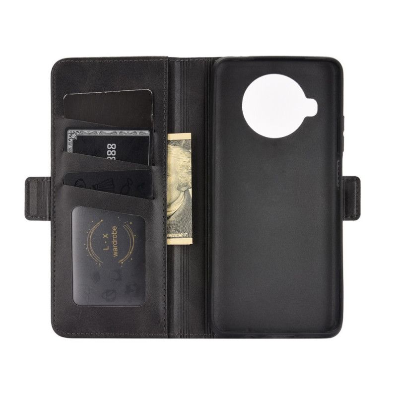 Flip Case Leren Xiaomi Mi 10T Lite 5G / Redmi Note 9 Pro 5G Rood Zwart Dubbele Klep