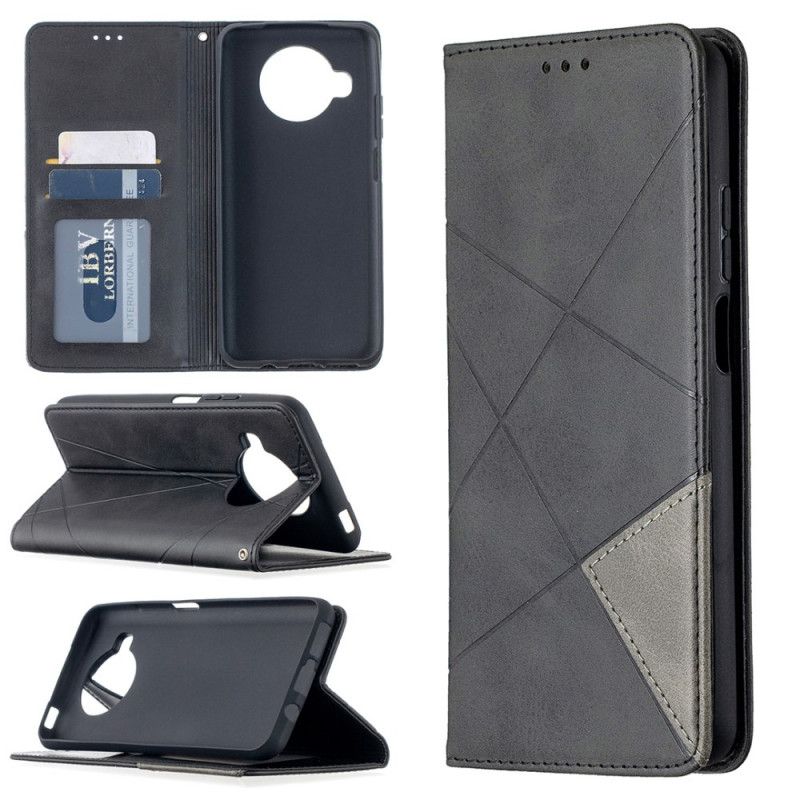 Folio-hoesje voor Xiaomi Mi 10T Lite 5G / Redmi Note 9 Pro 5G Grijs Zwart Kunstenaarsstijl