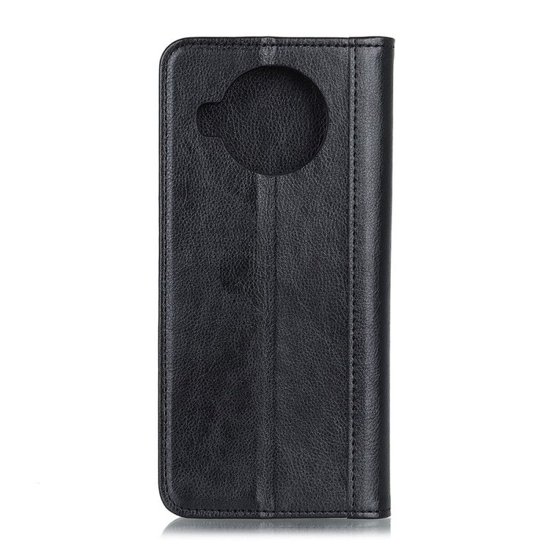 Folio-hoesje Xiaomi Mi 10T Lite 5G / Redmi Note 9 Pro 5G Groen Zwart Split Lychee Leer