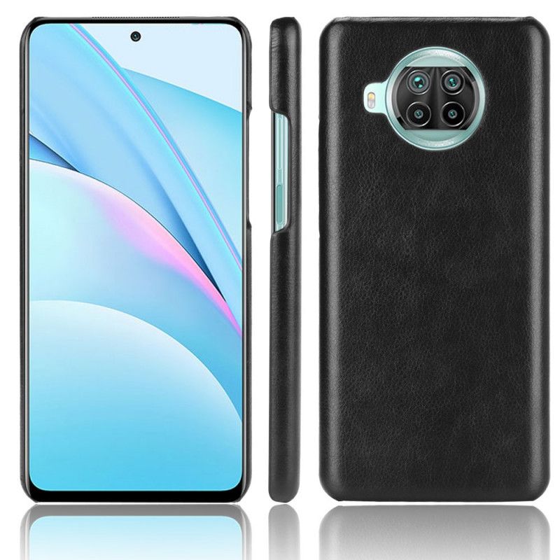 Hoesje voor Xiaomi Mi 10T Lite 5G / Redmi Note 9 Pro 5G Grijs Zwart Lychee Leereffect