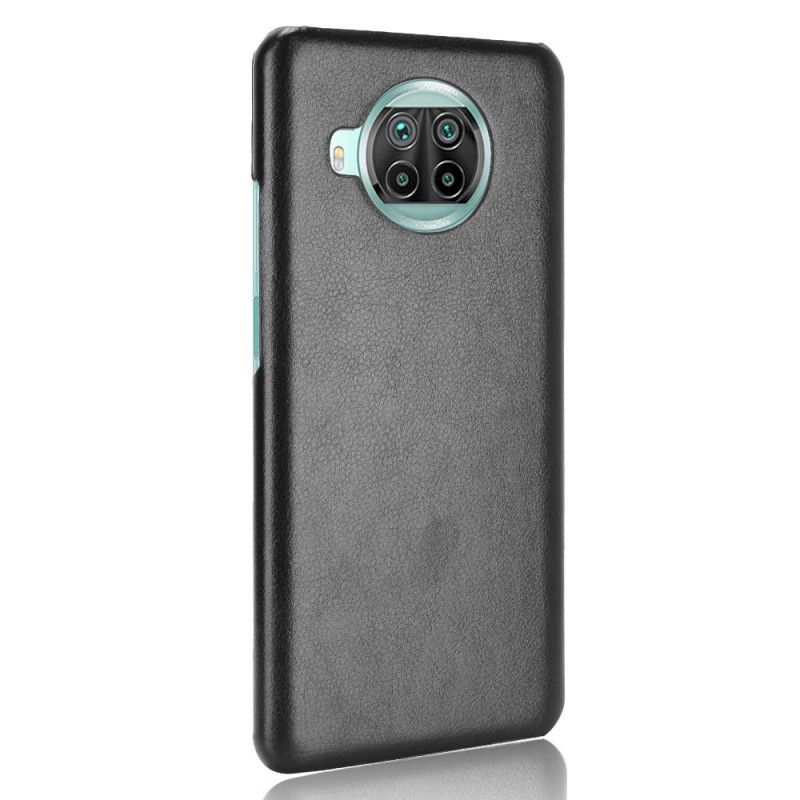 Hoesje voor Xiaomi Mi 10T Lite 5G / Redmi Note 9 Pro 5G Grijs Zwart Lychee Leereffect
