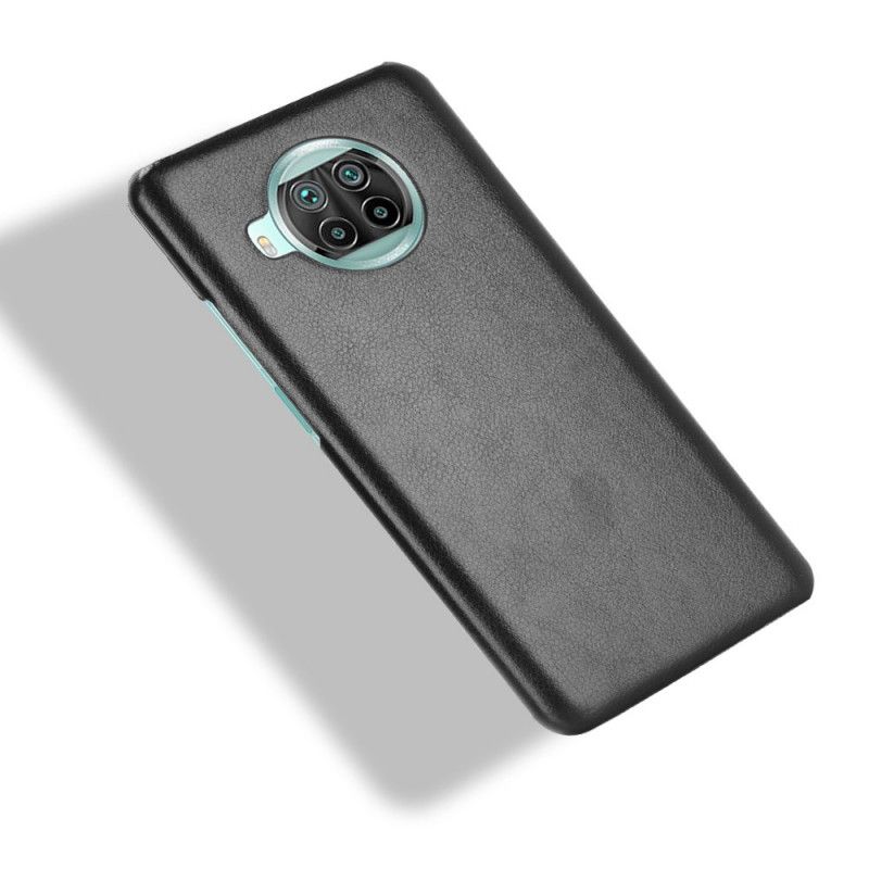 Hoesje voor Xiaomi Mi 10T Lite 5G / Redmi Note 9 Pro 5G Grijs Zwart Lychee Leereffect