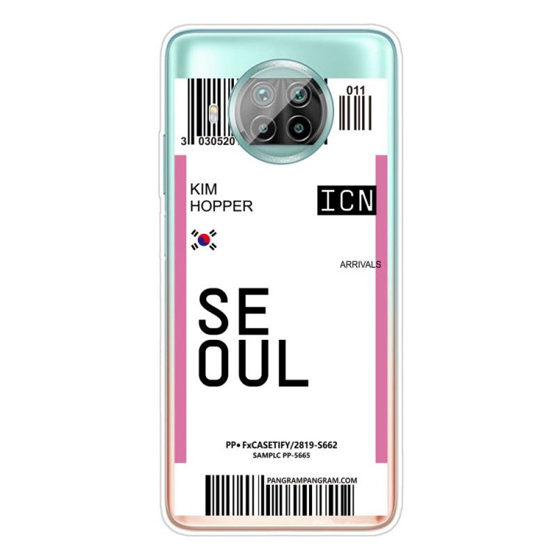 Hoesje voor Xiaomi Mi 10T Lite 5G / Redmi Note 9 Pro 5G Roze Magenta Instapkaart Naar Seoul