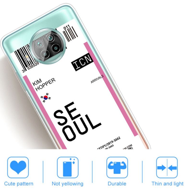 Hoesje voor Xiaomi Mi 10T Lite 5G / Redmi Note 9 Pro 5G Roze Magenta Instapkaart Naar Seoul