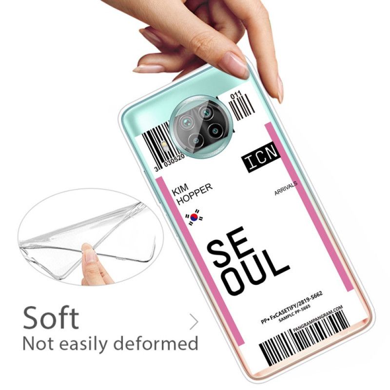 Hoesje voor Xiaomi Mi 10T Lite 5G / Redmi Note 9 Pro 5G Roze Magenta Instapkaart Naar Seoul