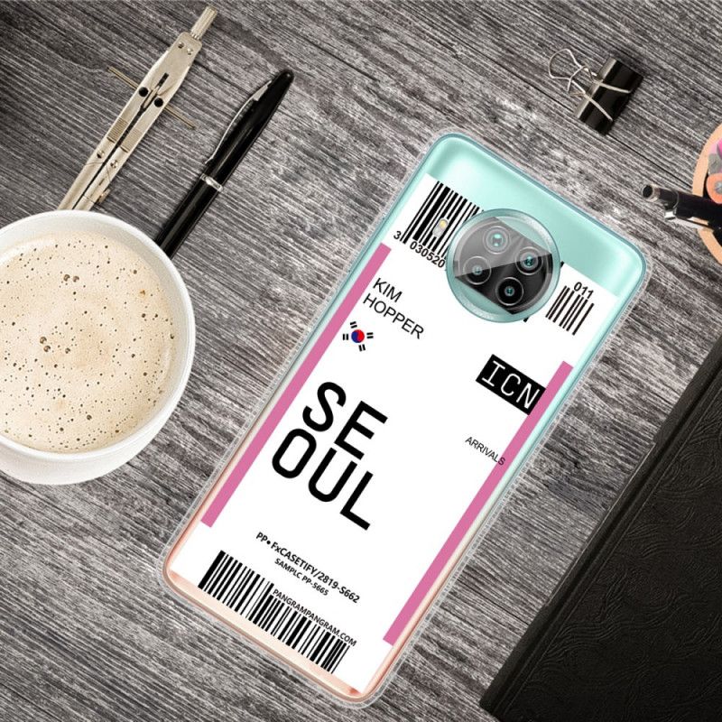 Hoesje voor Xiaomi Mi 10T Lite 5G / Redmi Note 9 Pro 5G Roze Magenta Instapkaart Naar Seoul