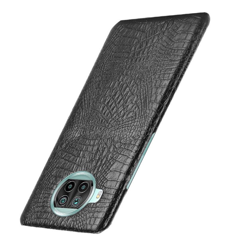 Hoesje voor Xiaomi Mi 10T Lite 5G / Redmi Note 9 Pro 5G Wit Zwart Krokodilstijl