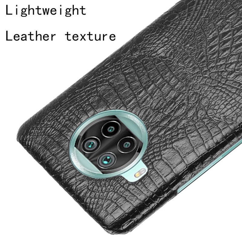 Hoesje voor Xiaomi Mi 10T Lite 5G / Redmi Note 9 Pro 5G Wit Zwart Krokodilstijl