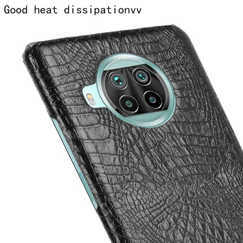 Hoesje voor Xiaomi Mi 10T Lite 5G / Redmi Note 9 Pro 5G Wit Zwart Krokodilstijl