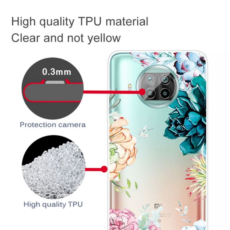Hoesje Xiaomi Mi 10T Lite 5G / Redmi Note 9 Pro 5G Aquarel Bloemen