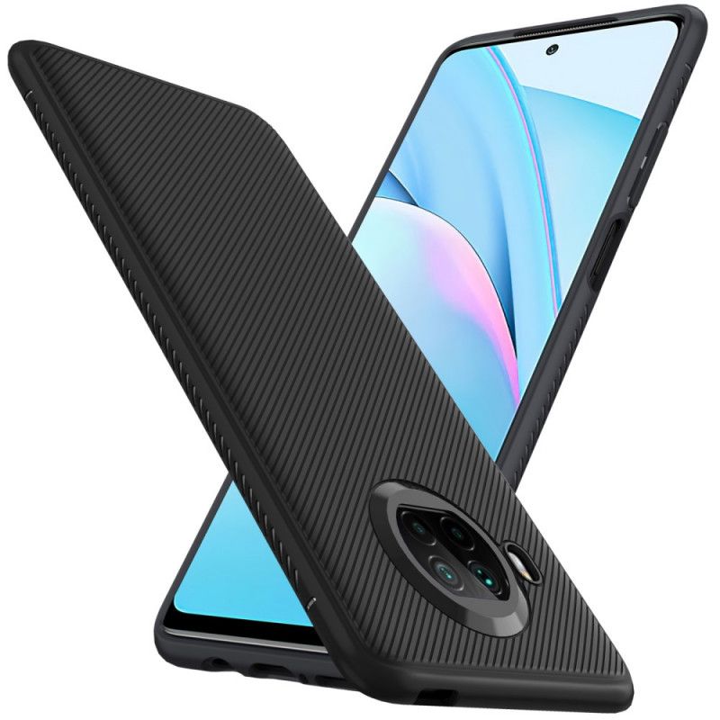 Hoesje Xiaomi Mi 10T Lite 5G / Redmi Note 9 Pro 5G Donkerblauw Zwart Keperstof Uit De Jazzserie