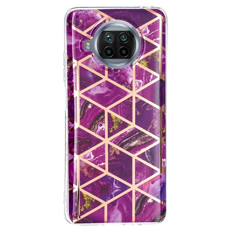 Hoesje Xiaomi Mi 10T Lite 5G / Redmi Note 9 Pro 5G Groen Zwart Geometrie Marmer