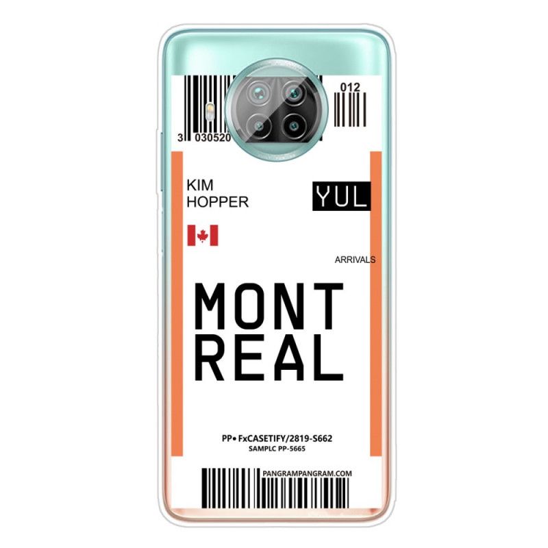 Hoesje Xiaomi Mi 10T Lite 5G / Redmi Note 9 Pro 5G Instapkaart Naar Montreal