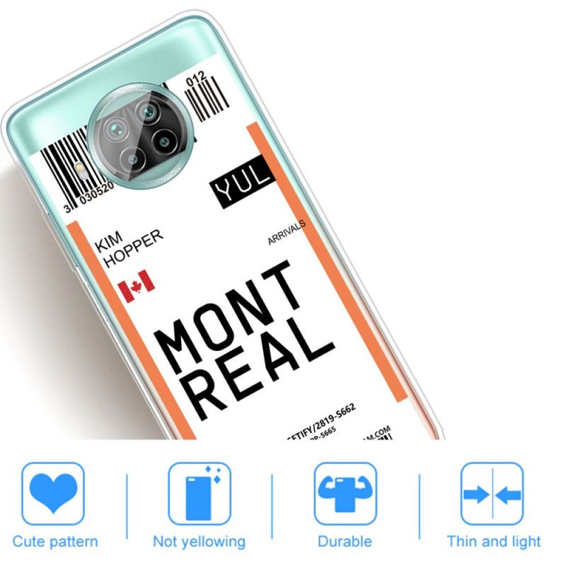 Hoesje Xiaomi Mi 10T Lite 5G / Redmi Note 9 Pro 5G Instapkaart Naar Montreal