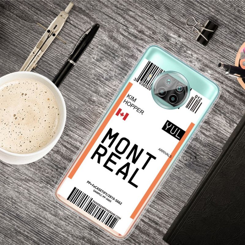 Hoesje Xiaomi Mi 10T Lite 5G / Redmi Note 9 Pro 5G Instapkaart Naar Montreal