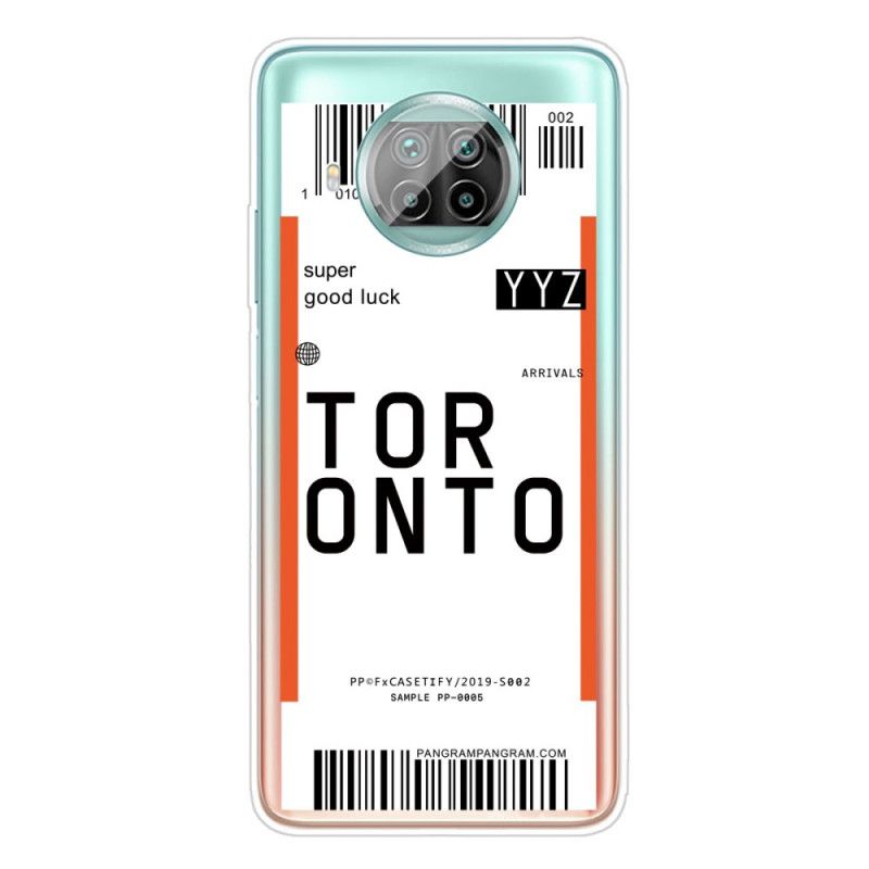 Hoesje Xiaomi Mi 10T Lite 5G / Redmi Note 9 Pro 5G Instapkaart Naar Toronto