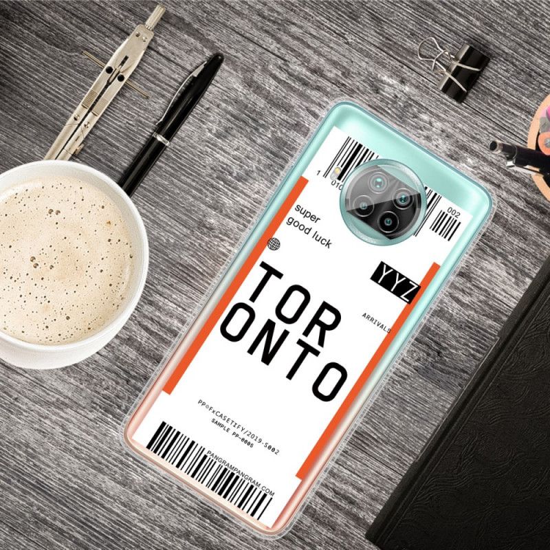 Hoesje Xiaomi Mi 10T Lite 5G / Redmi Note 9 Pro 5G Instapkaart Naar Toronto